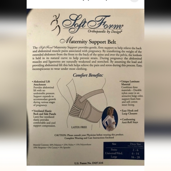 Soft Form Maternity Support Belt Size 16/18 L - Picture 7 of 12